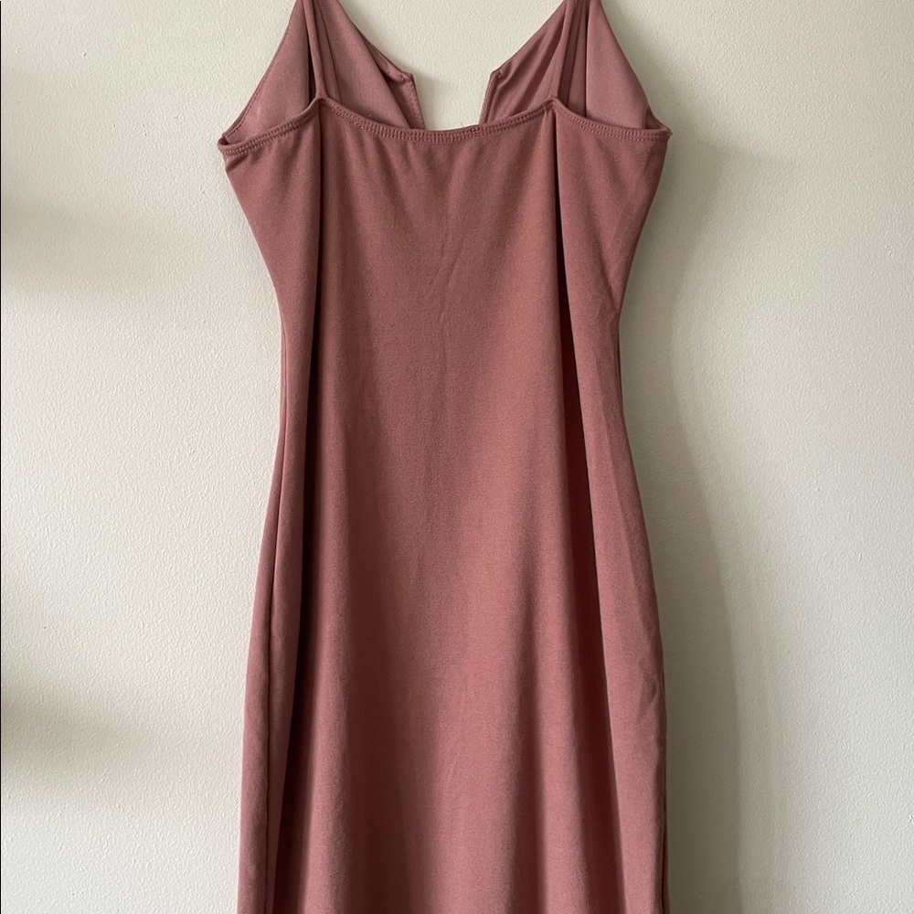 Love Culture|Deep Plunge Soft Girl Bodycon Midi Dress|Medium|Like New - Picture 4 of 6
